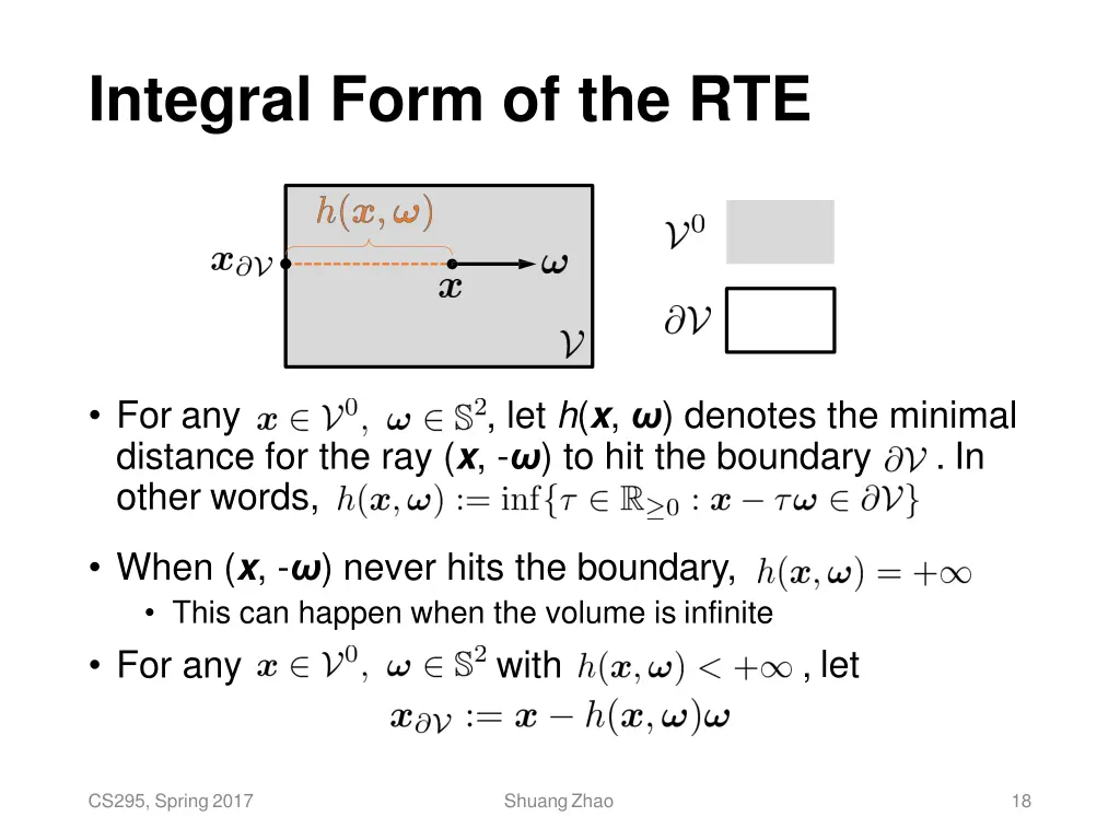 integral form of the rte