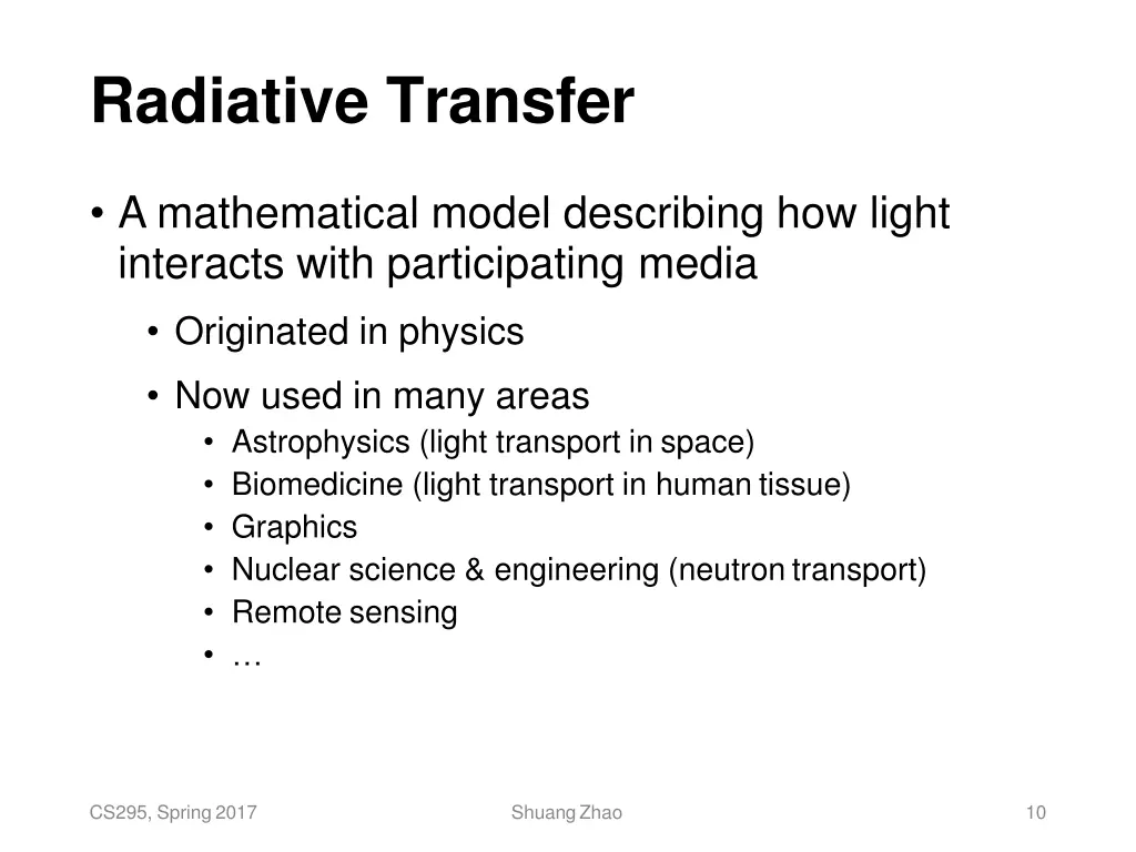 radiative transfer 1