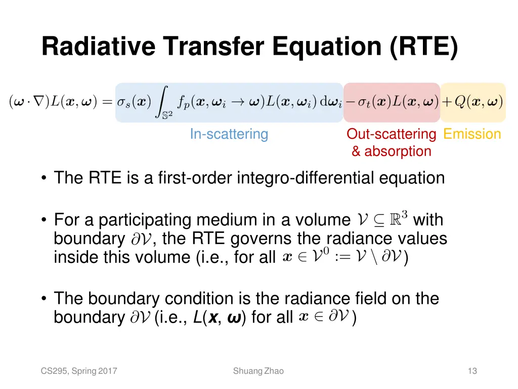 radiative transfer equation rte 2