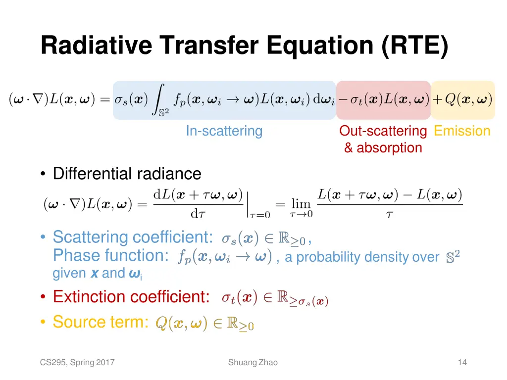 radiative transfer equation rte 3