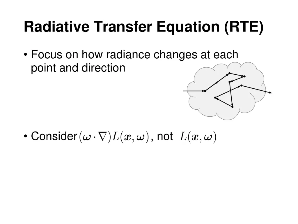 radiative transfer equation rte