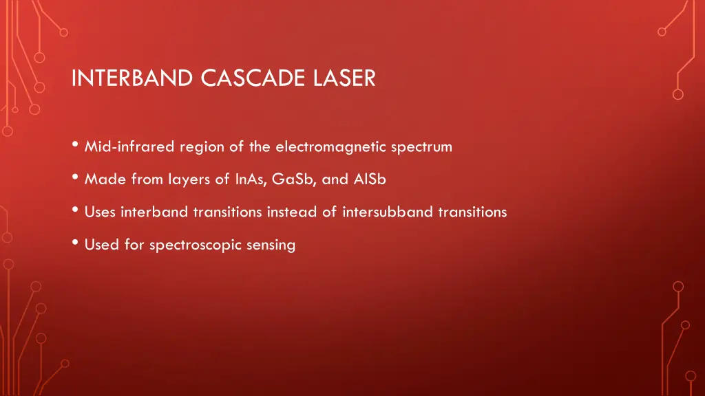 interband cascade laser