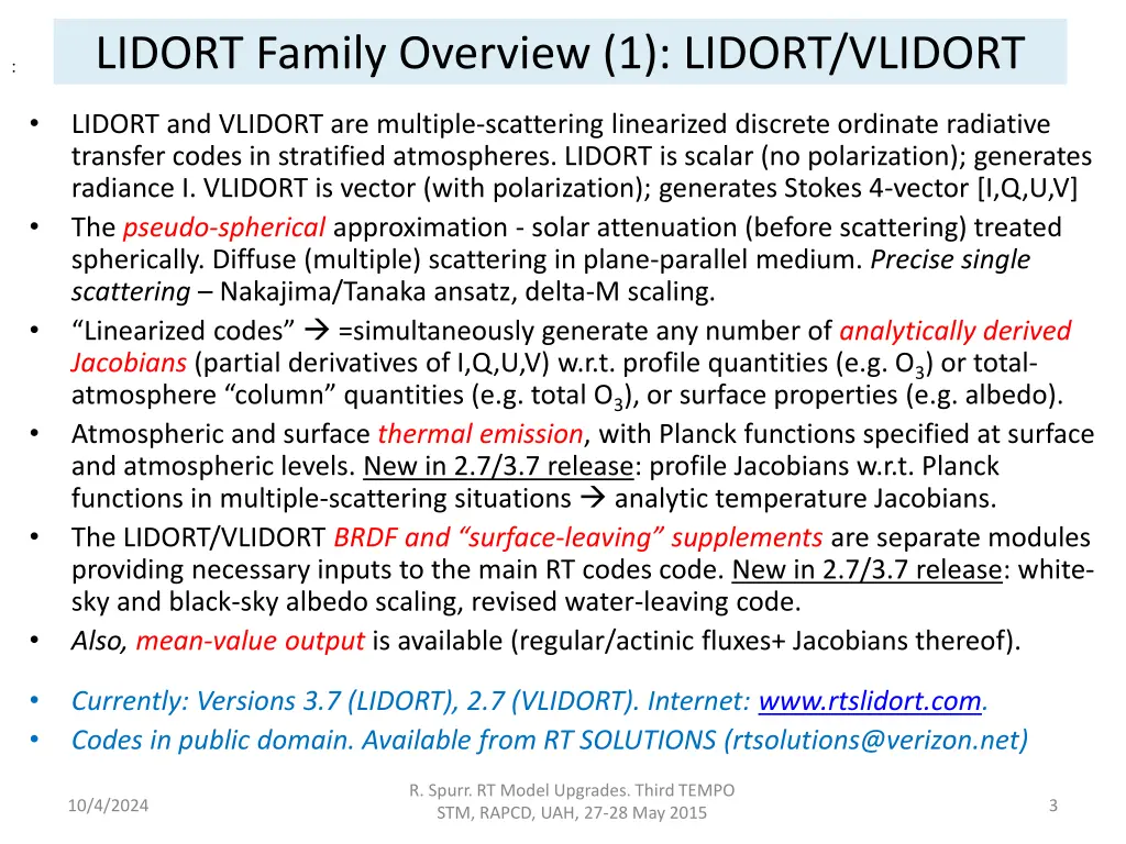 lidort family overview 1 lidort vlidort