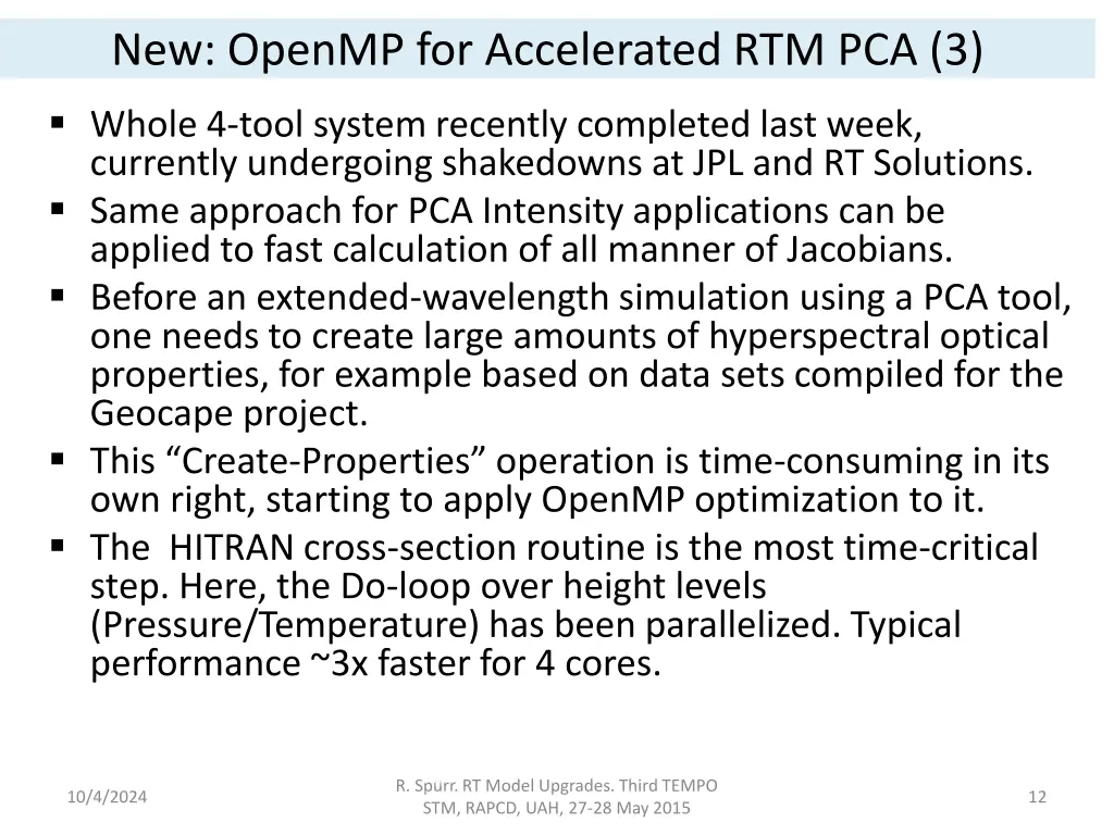 new openmp for accelerated rtm pca 3