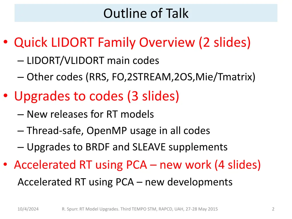 outline of talk