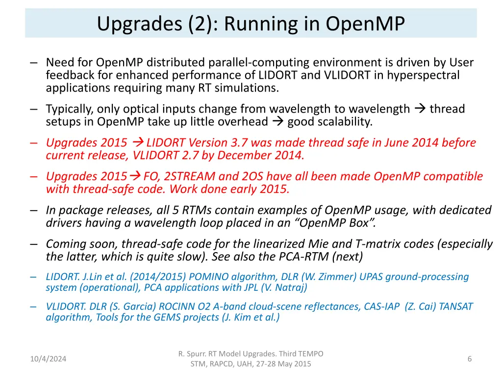 upgrades 2 running in openmp