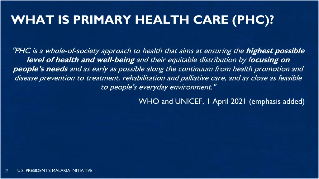 what is primary health care phc