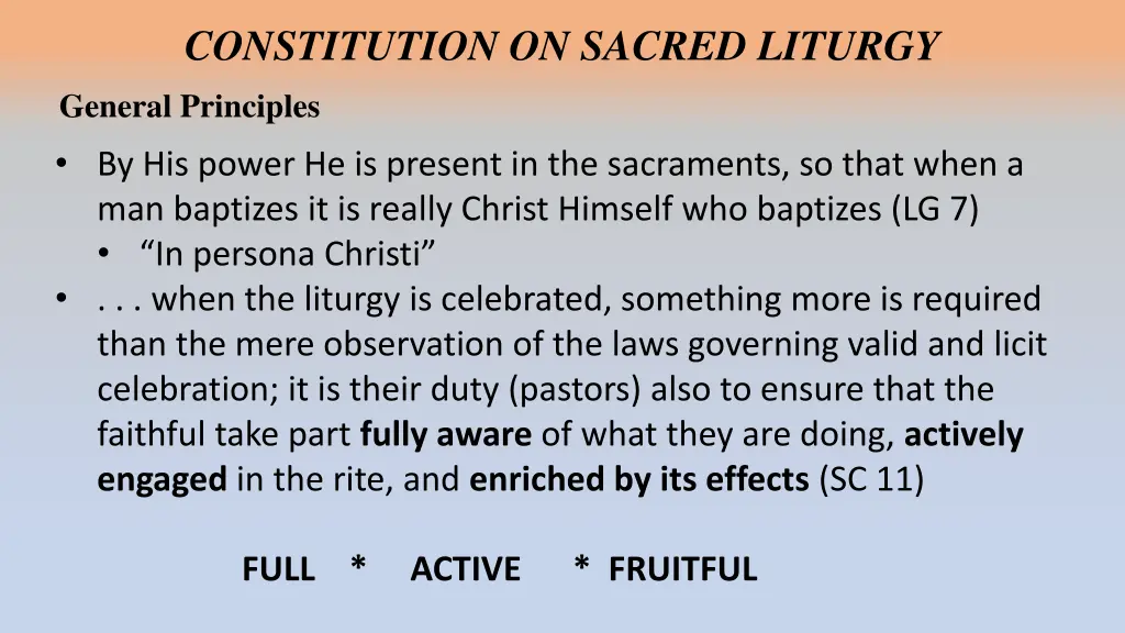 constitution on sacred liturgy 1