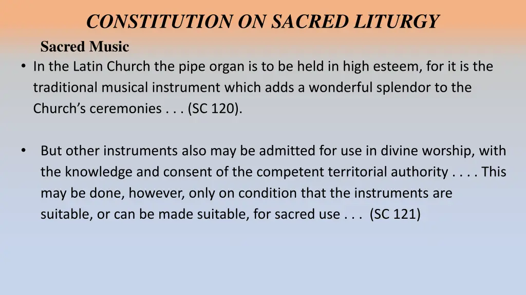 constitution on sacred liturgy sacred music 2