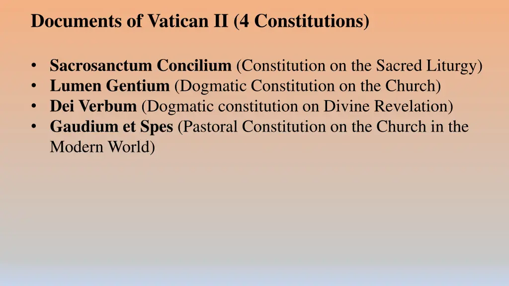 documents of vatican ii 4 constitutions