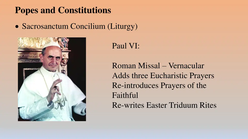 popes and constitutions