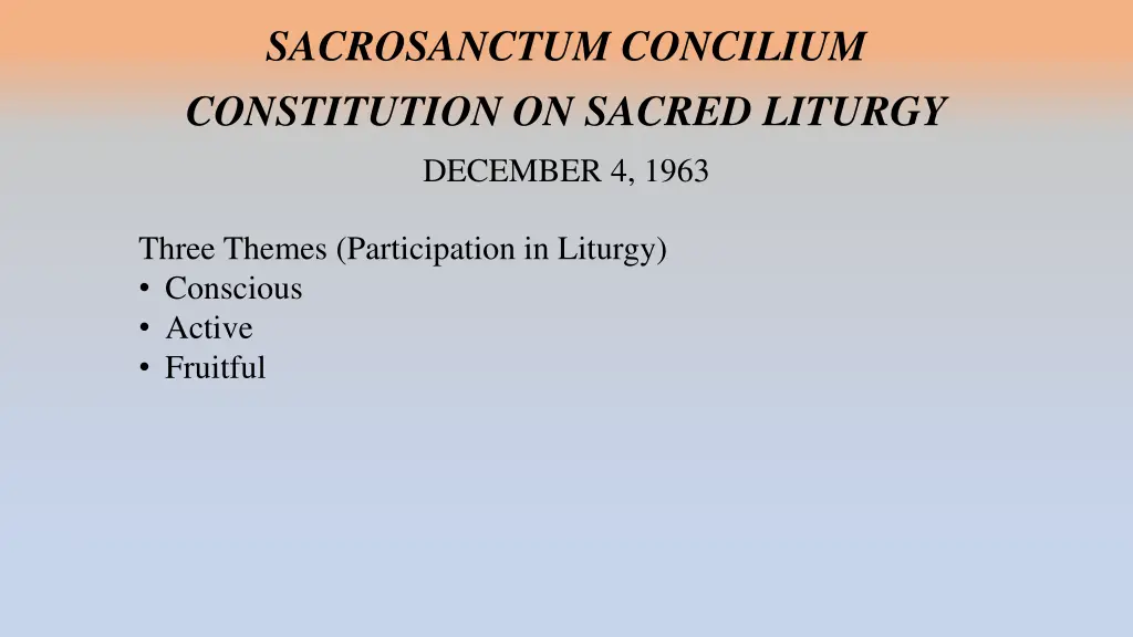 sacrosanctum concilium constitution on sacred