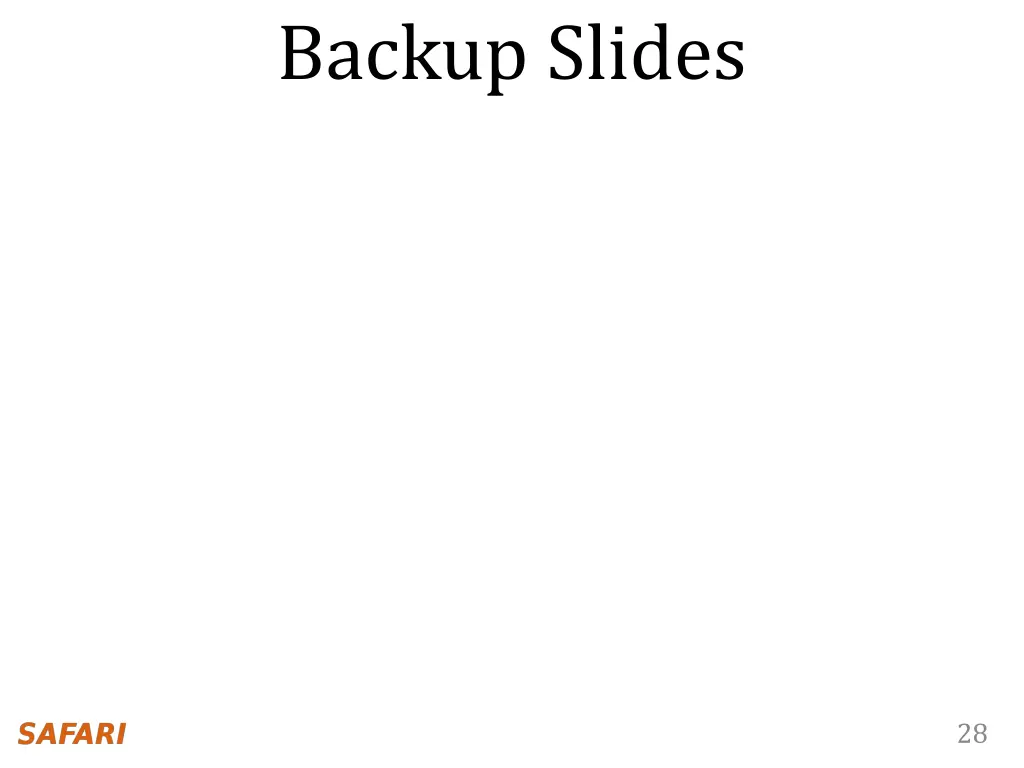 backup slides