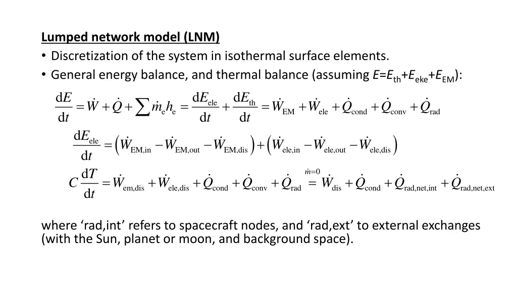 lumped network model lnm discretization