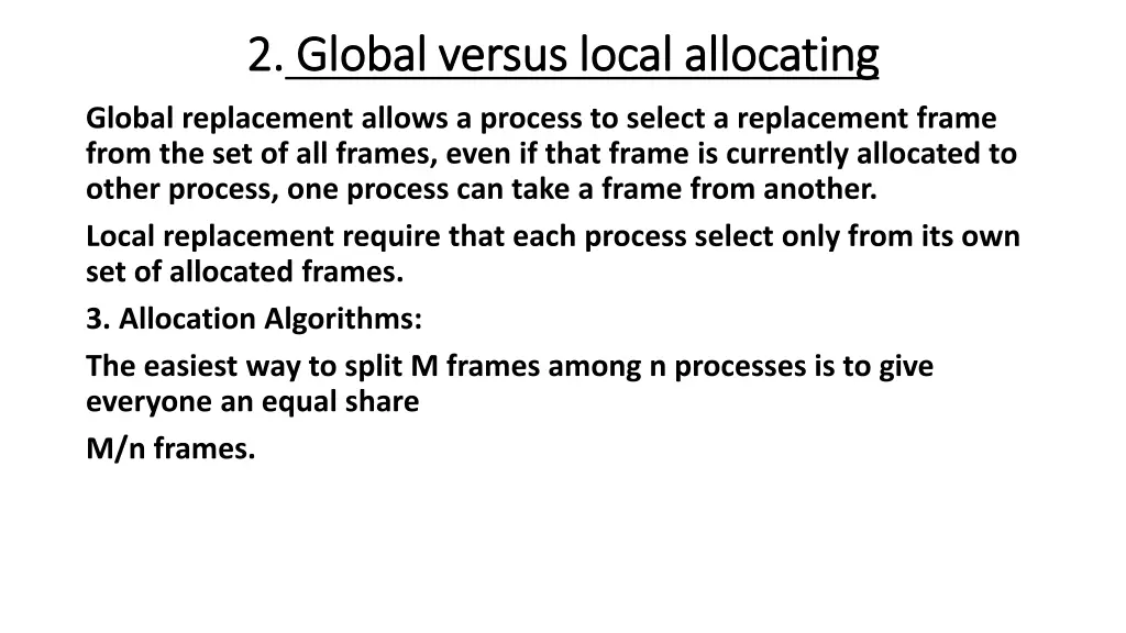 2 2 global versus local allocating global versus