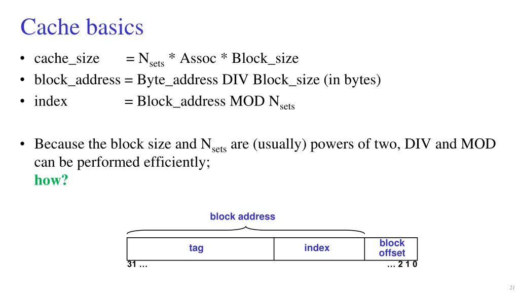 cache basics 1