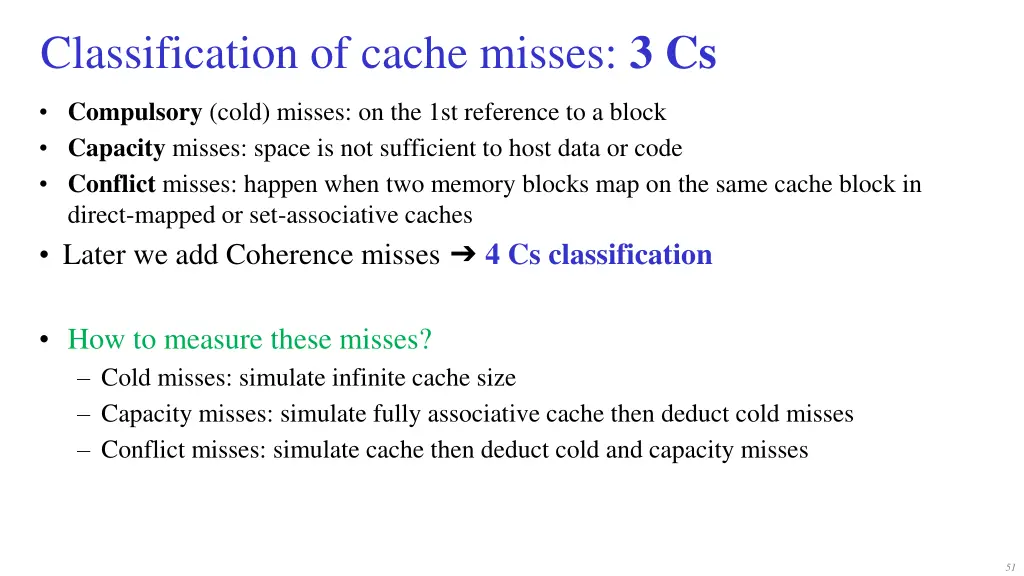 classification of cache misses 3 cs