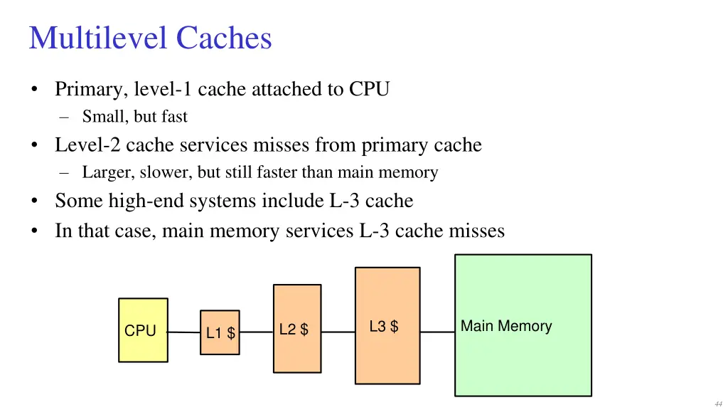 multilevel caches