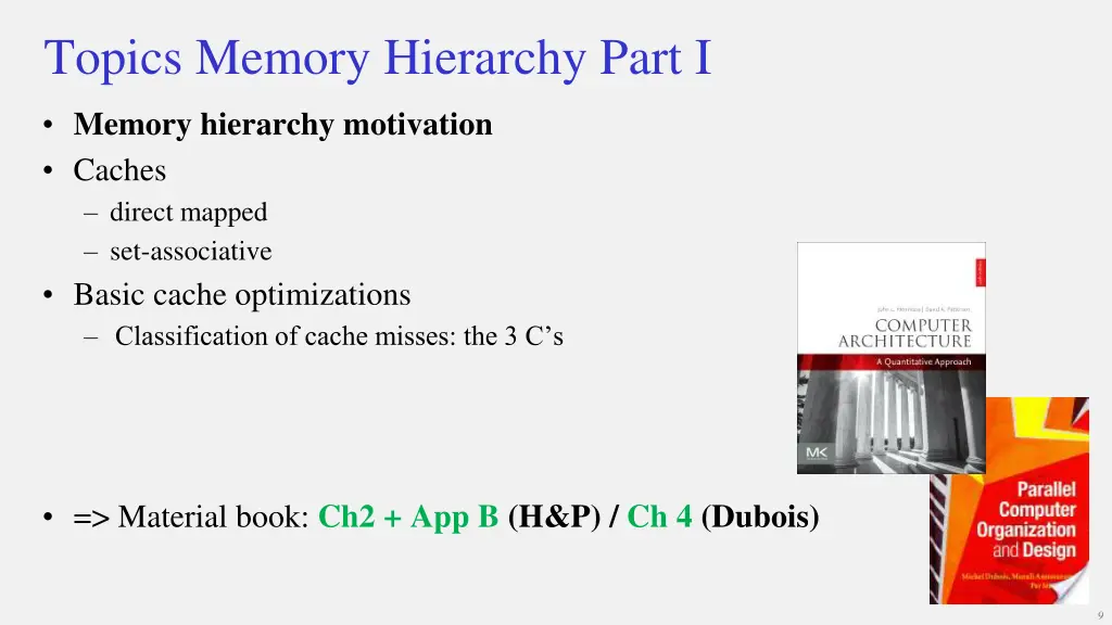 topics memory hierarchy part i 1