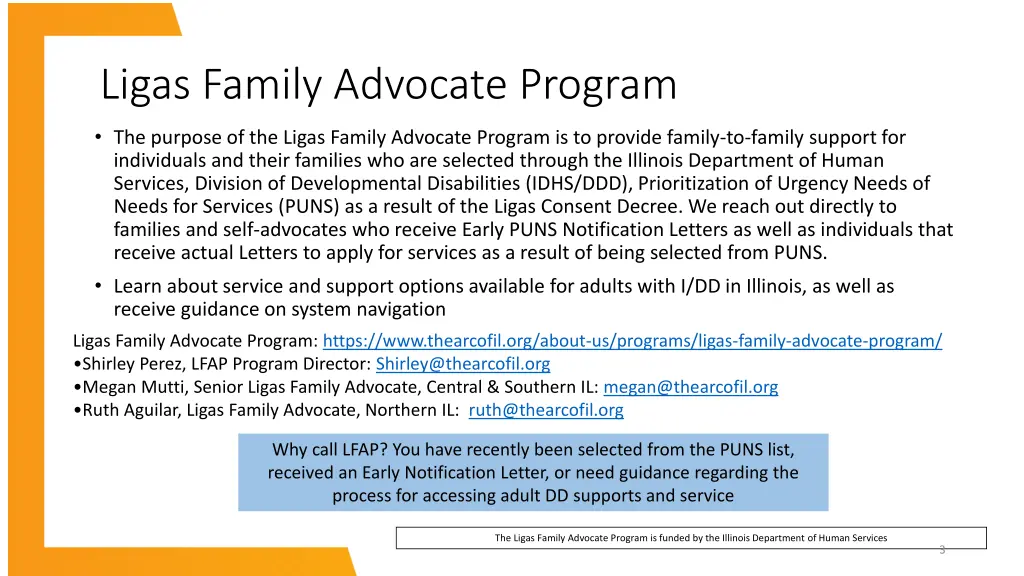 ligas family advocate program