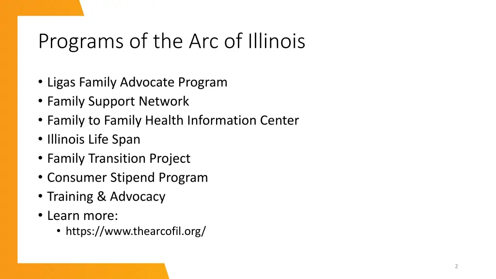 programs of the arc of illinois