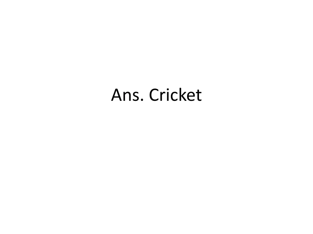 ans cricket