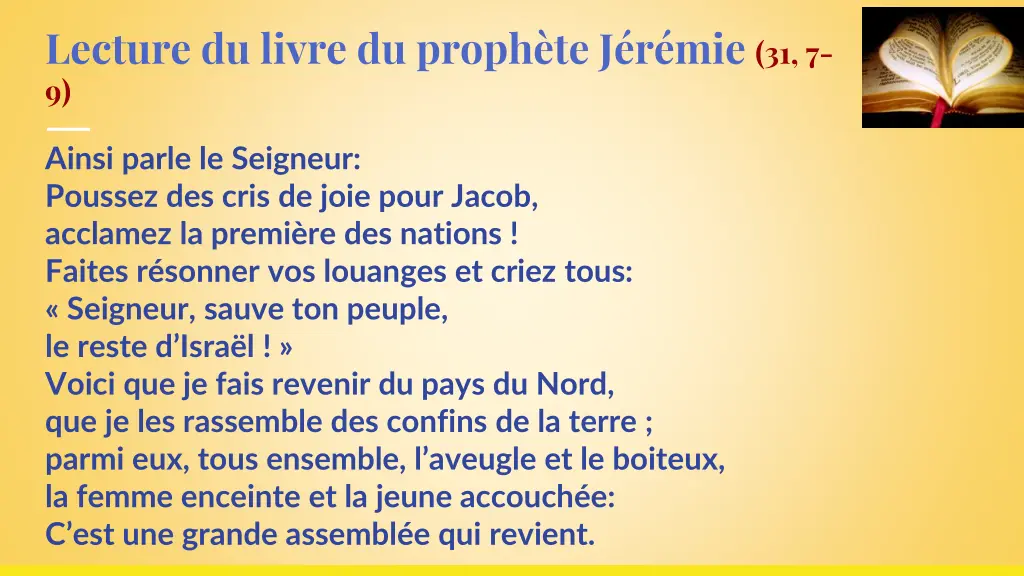 lecture du livre du proph te j r mie 31 7 9