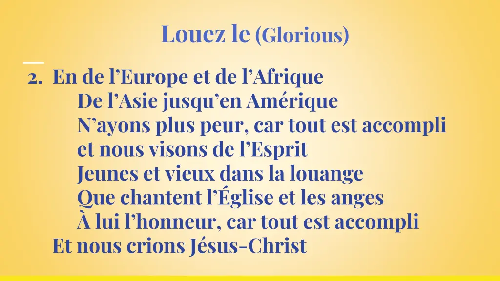 louez le glorious 2