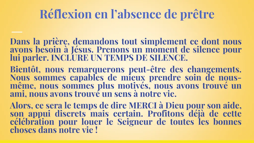 r flexion en l absence de pr tre 2