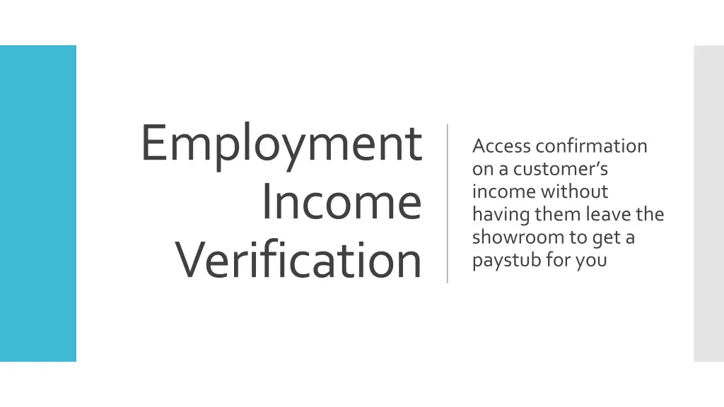 employment income verification