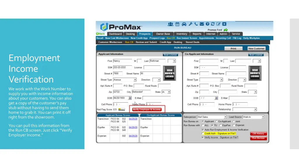 employment income verification we work with