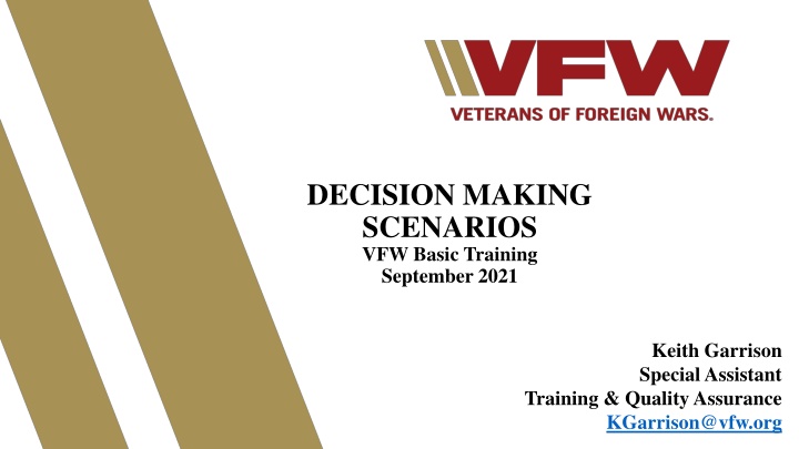 decision making scenarios vfw basic training