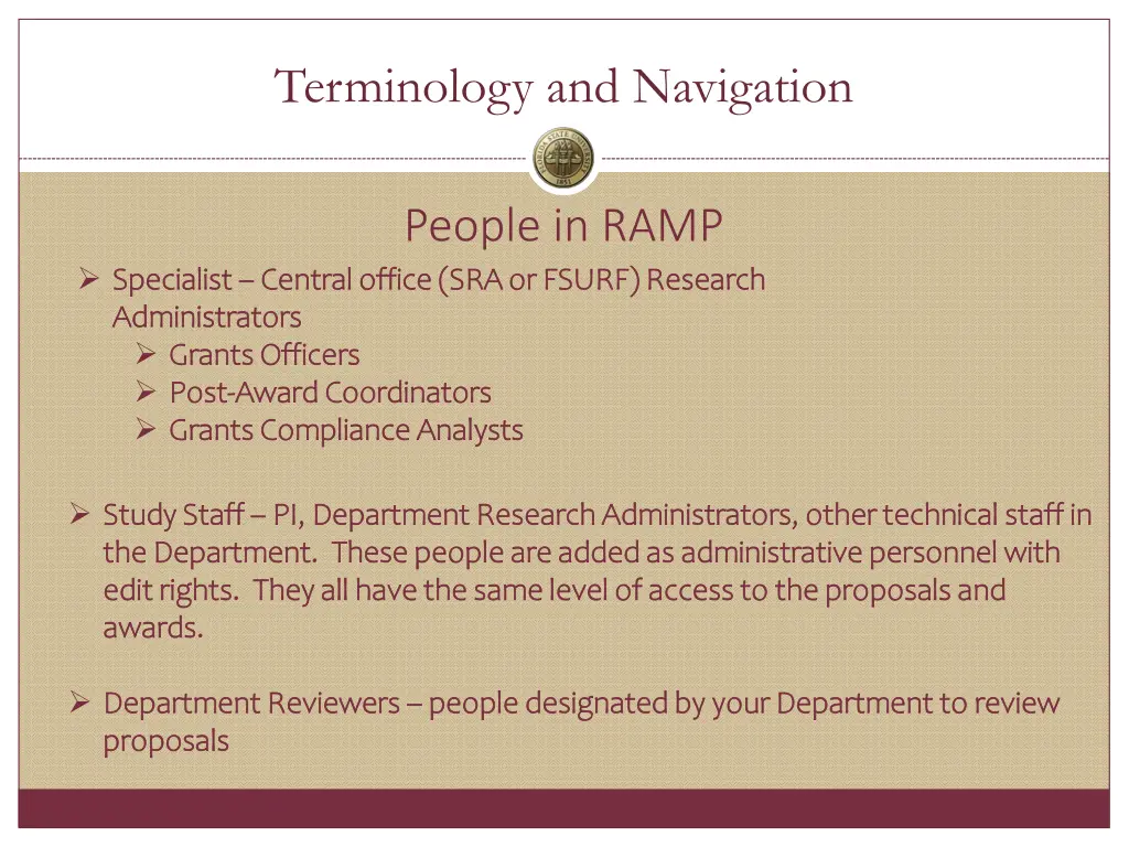 terminology and navigation 5