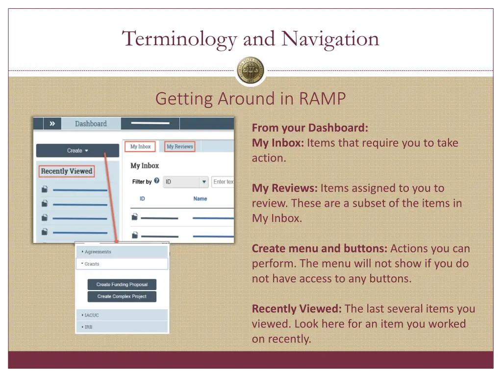 terminology and navigation