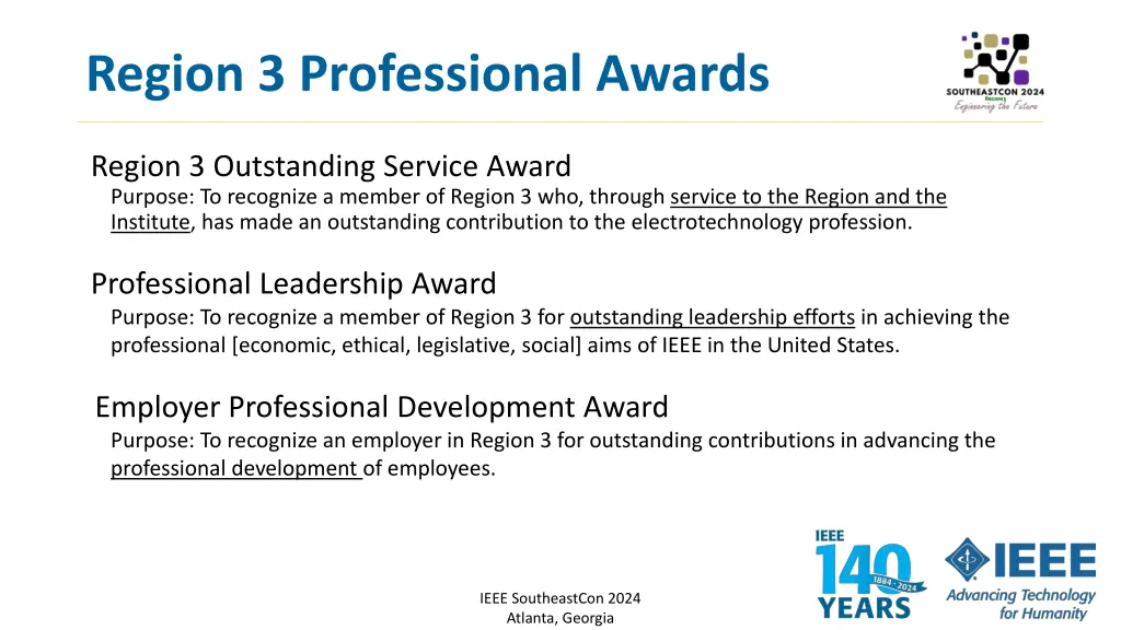 region 3 professional awards 1