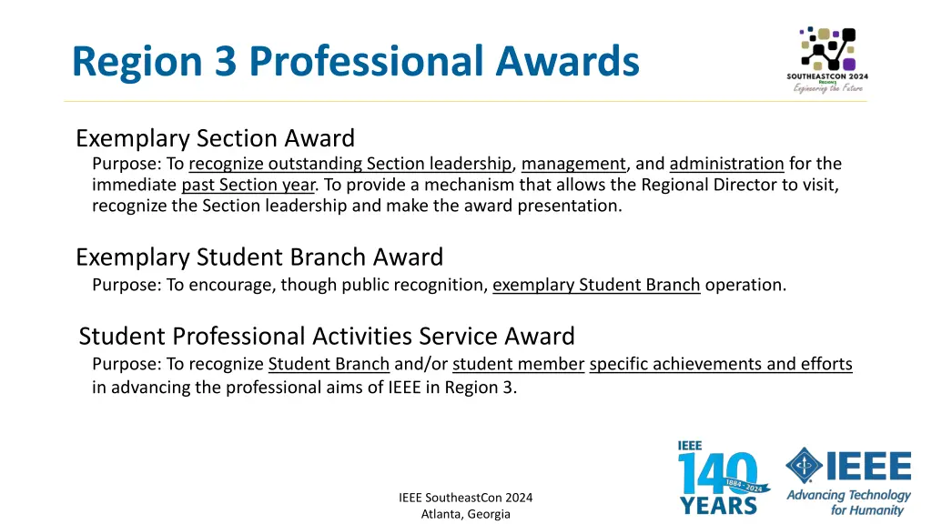 region 3 professional awards 3