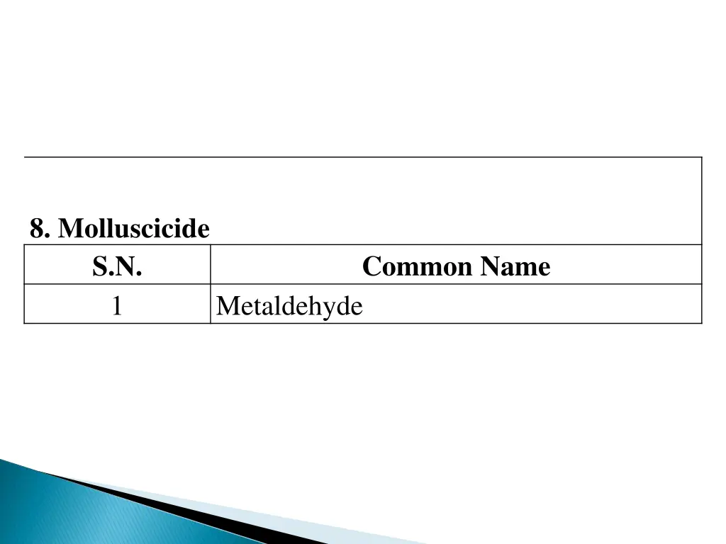 8 molluscicide s n 1