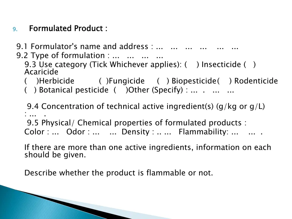 formulated product