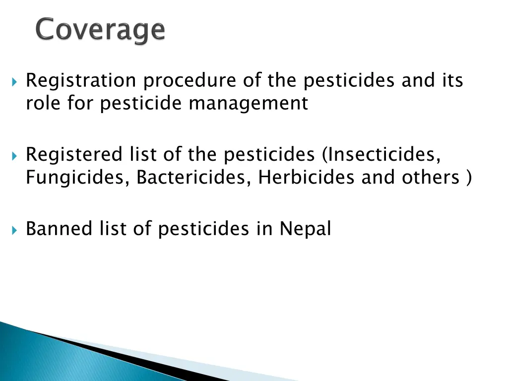 registration procedure of the pesticides