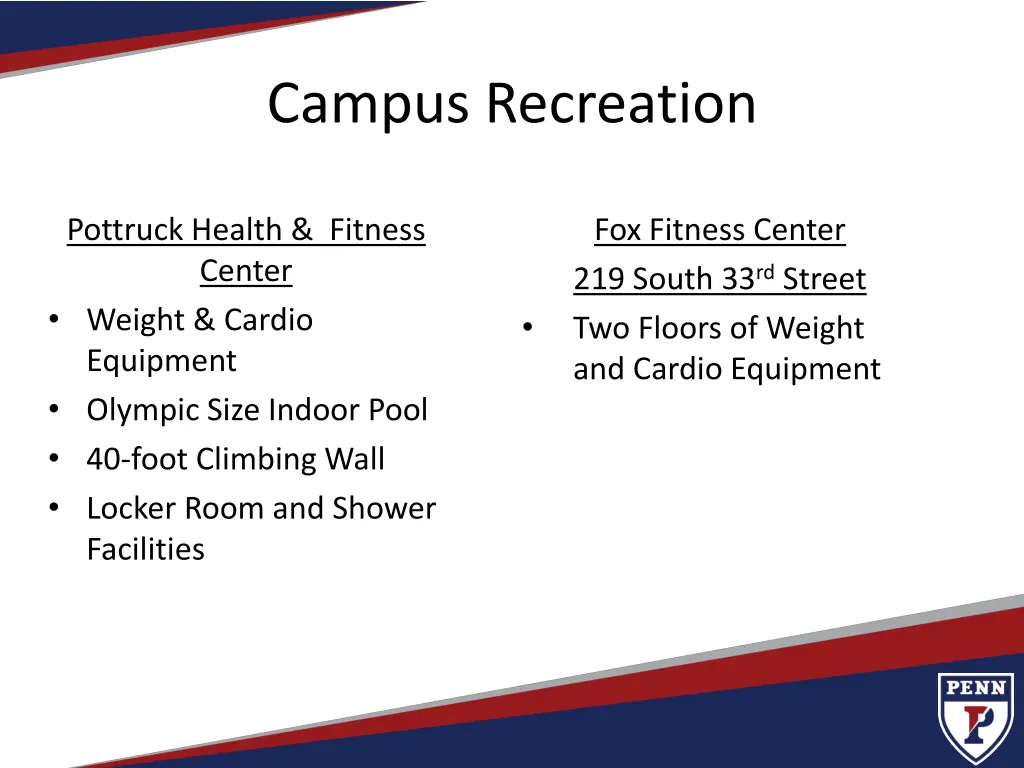 campus recreation