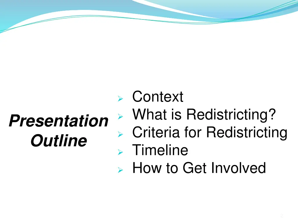 context what is redistricting criteria