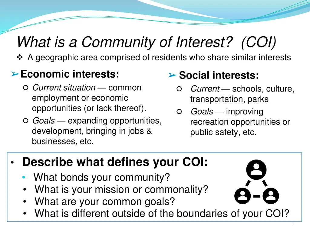 what is a community of interest coi