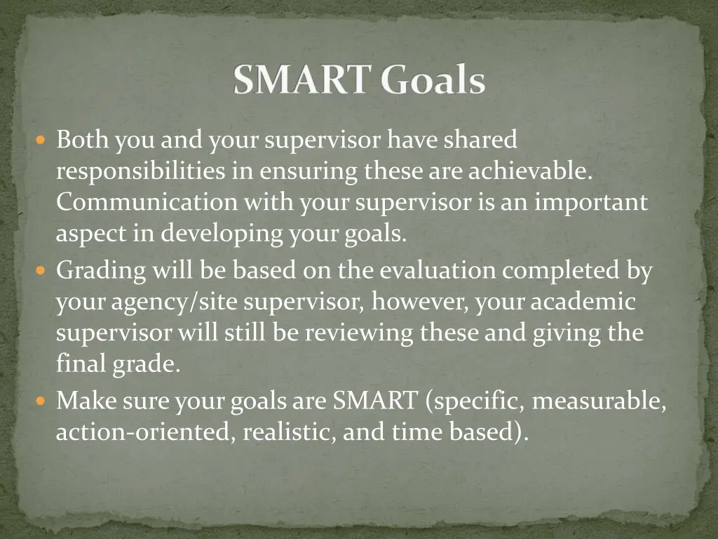 smart goals