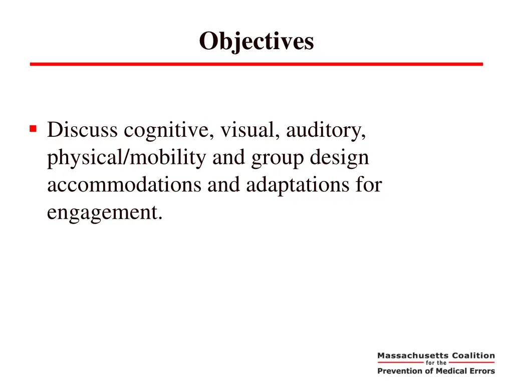 objectives