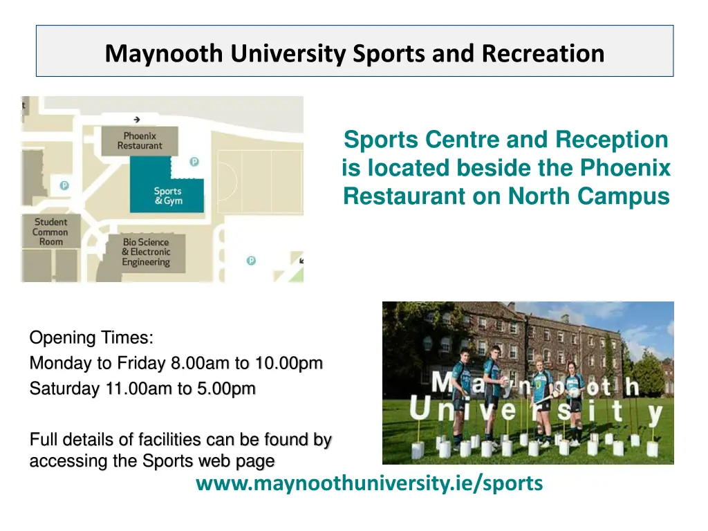 maynooth university sports and recreation