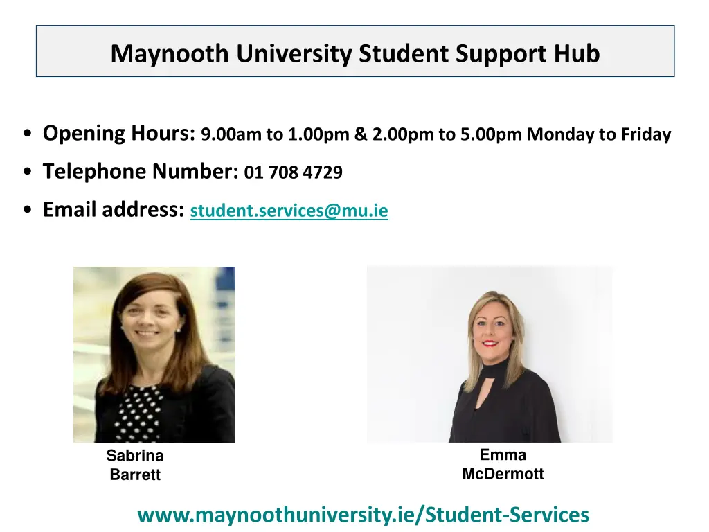 maynooth university student support hub