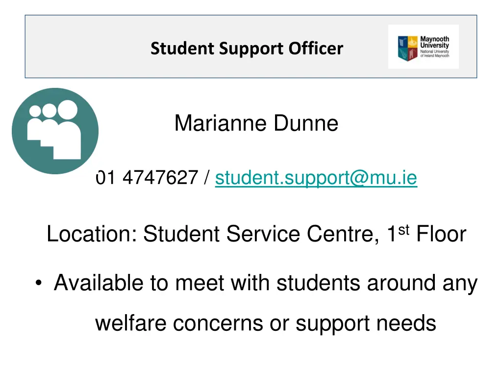 student support officer