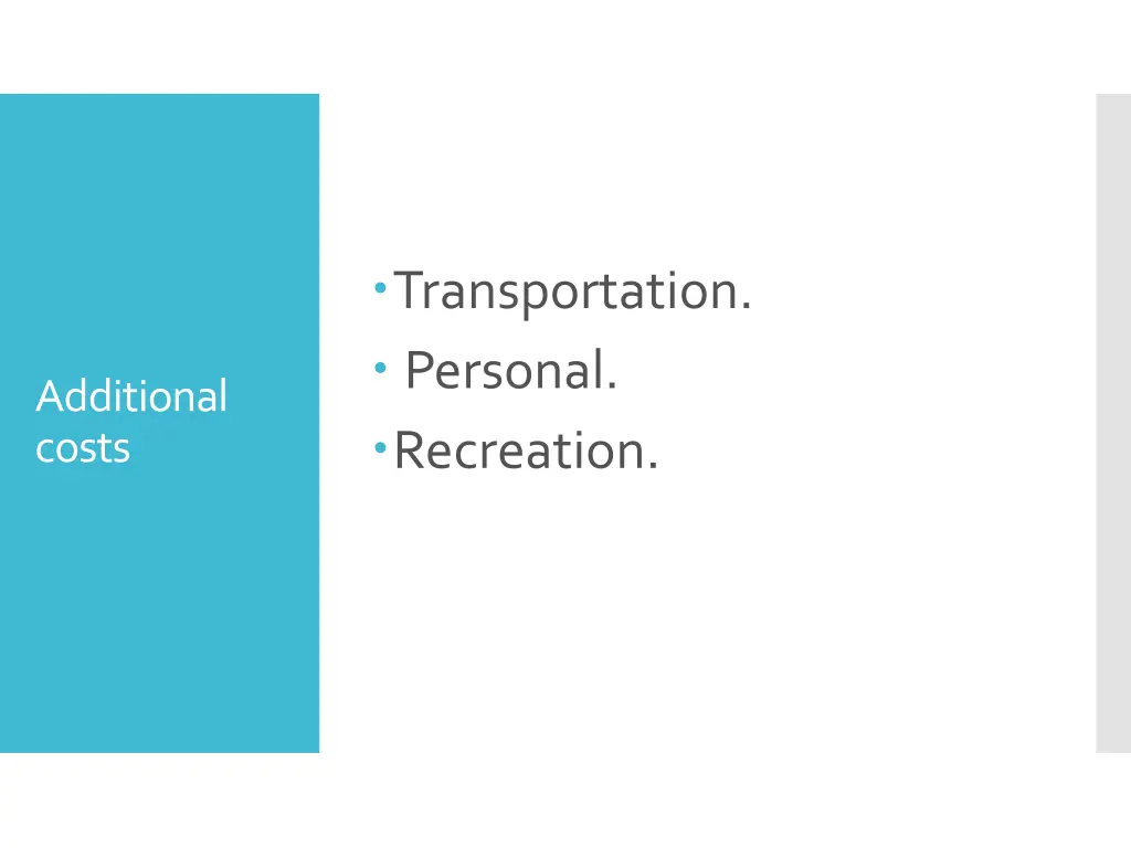 transportation personal recreation