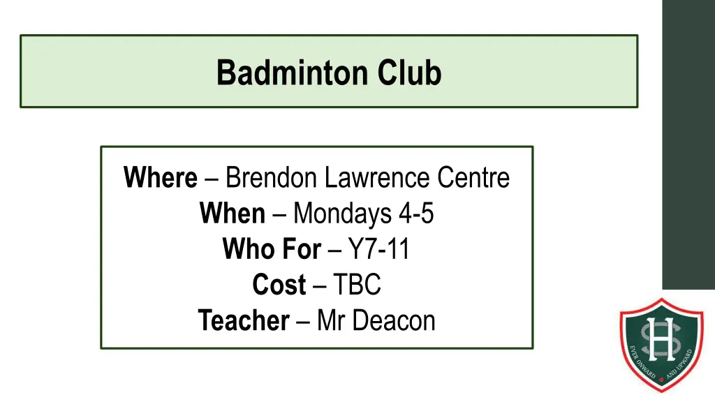 badminton club