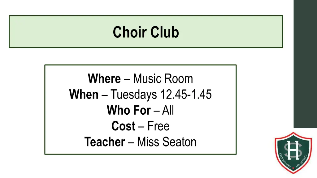 choir club